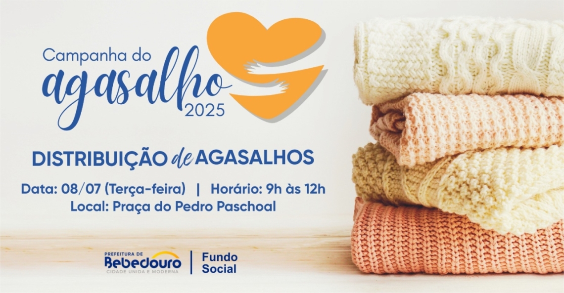 Fundo Social realiza distribuição de agasalhos na praça do bairro Pedro Paschoal