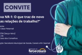 Convite: Palestra “Nova NR-1: O que traz de novo nas relações de trabalho”
